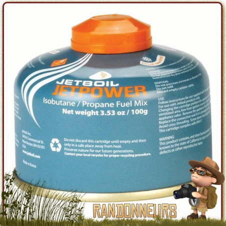 Cartouche Gaz JETBOIL JETPOWER 100g