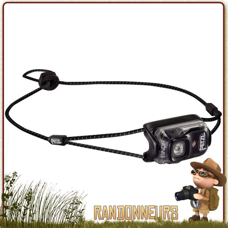 Lampe Frontale ultra légère PETZL Bindi Noire rechargeable puissante