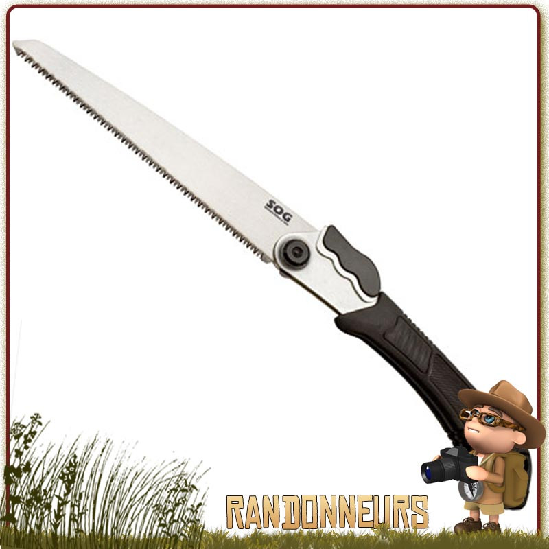 Scie portable pliante SGF10N Sog robuste et tranchante. Scie de coupe portable pliante SOG de 40 cm randonnée bushcraft