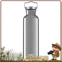 Gourde Aluminium large ouverture ORIGINAL 75cl SIGG Argent pour randonner