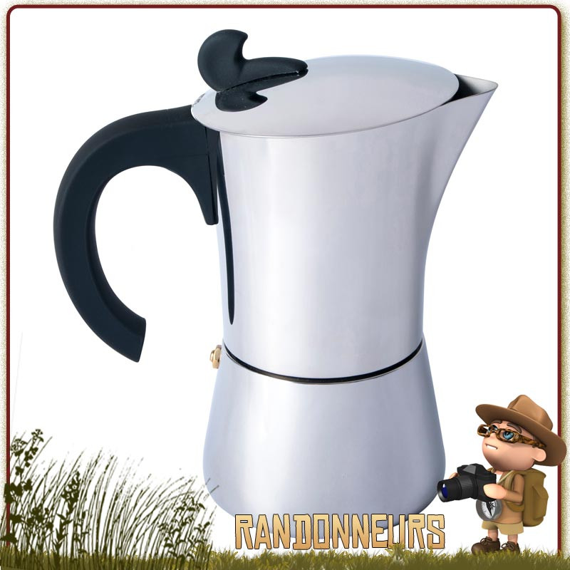 Cafetière Italienne Inox 2 Tasses expresso camping bivouac bushcraft