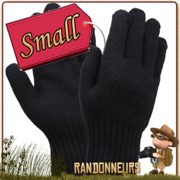 Paire de Gants Laine Noir Rothco - Taille SMALL - Gants militaire Rothco 70% laine et 30% nylon à la fois chauds et résistants