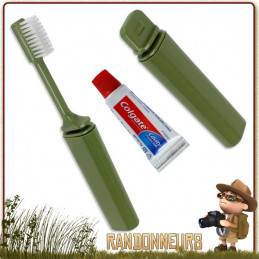 Brosse à dents avec Dentifrice CAO randonnée trekking légere camping