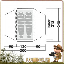 Tente GOSHAWK 2 places ROBENS tres spacieuse pour randonnee expedition bikepacking