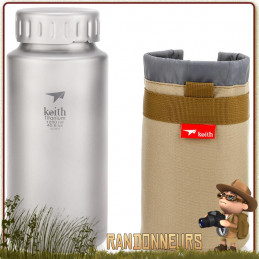 gourde Para Bottle Titanium 1 Litre VARGO gourde randonnée ultra light