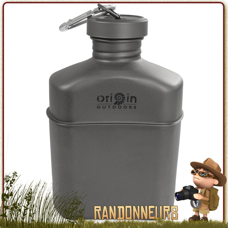 Gourdes de Camping et randonnée (1000ml / 1 Litre, Turquoise Doux