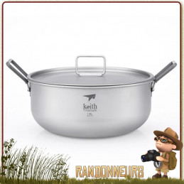 Casserole Titane 180 cl Keith ultra légère pour randonner