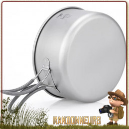 Popote Titane 125 cl Pot avec poele Keith bivouac leger