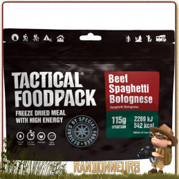 sachet repas lyophilise Poulet et Riz Tactical Foodpack pour randonner léger survivalisme