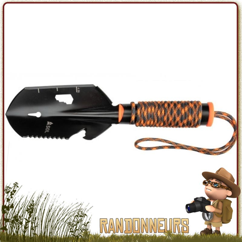 Pelle de camping pliante portable multifonction Pelle de survie Pelle de  jardin en plein air (noir)