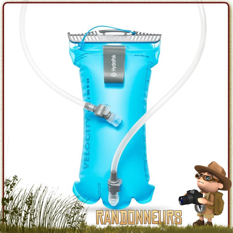 Poche Hydratation 1.5 Litres VELOCITY Hydrapak ultra legere pour la randonnee