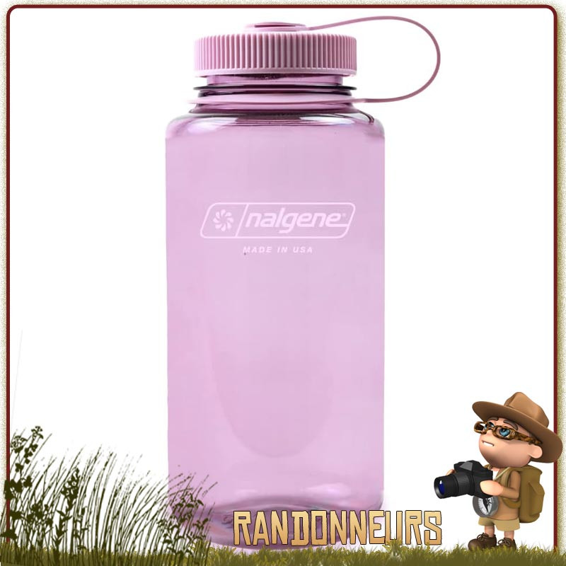 Bouteille Nalgene Grande Ouverture 1L CHERRY pour randonner au feminin