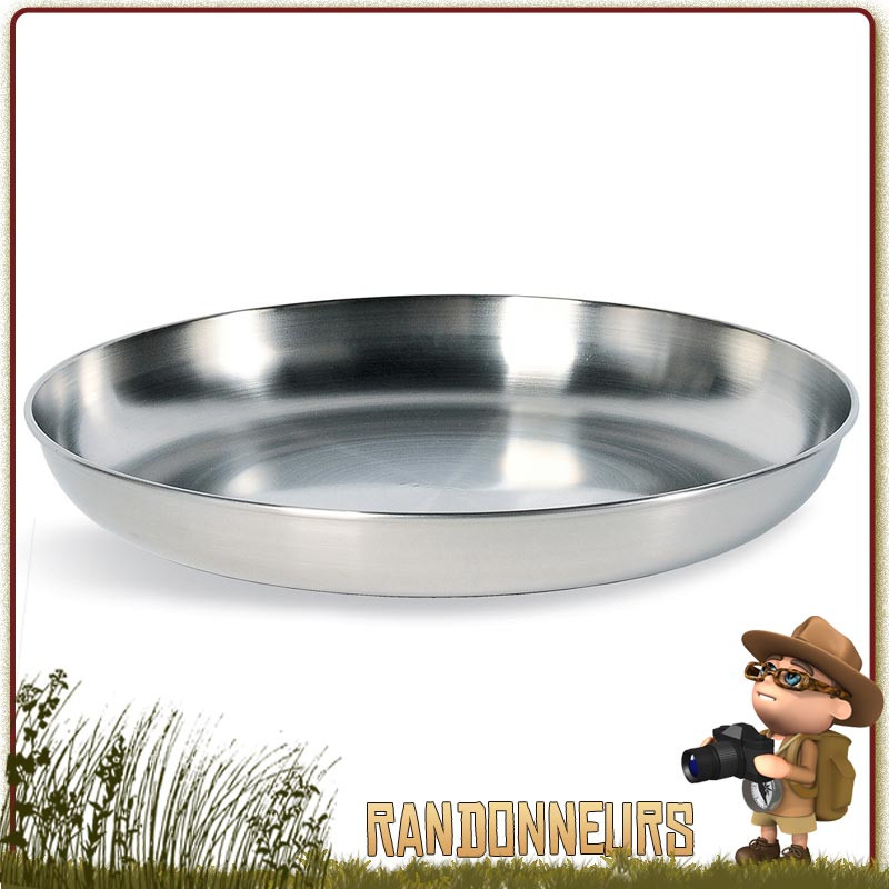 Assiette Inox 16 cm TATONKA type bushcraft de qualité