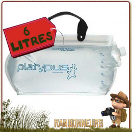 Jerrican souple Platy Water Tank 6 Litres Platypus de trekking