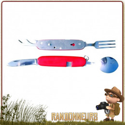 Set Couteau et Couverts de Camping compact et léger couteau, fourchette et cuillère détachables en deux parties