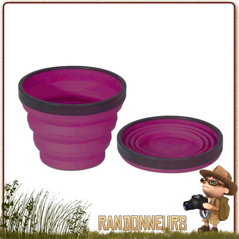 tasse pliants souple ultra léger, X-SHOT Sea To Summit pour le bivouac randonnée légère. repliable silicone