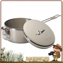 Casserole inox MSR Alpine Stowaway 160 cl bushcraft. Très Résistante poignées à charnières avec fermeture par clips