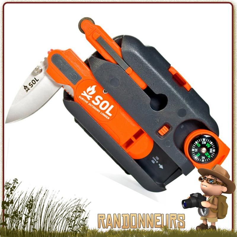 Pierre Allume Feu avec Sifflet Gerber kit de survie complet bushcraft