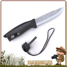 Couteau Bushcraft de survie Spark Companion Mora, bushcraft, la survie Couteau Mora Companion Spark Noir