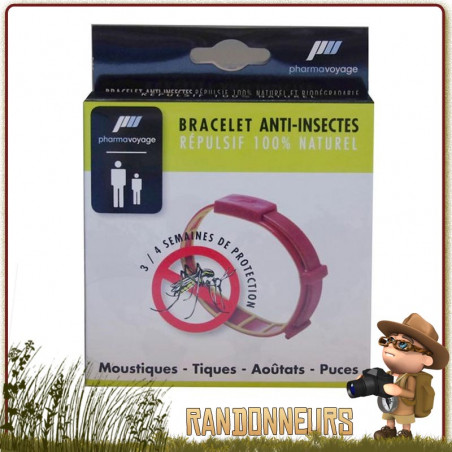 Bracelet Répulsif Anti moustiques et Insectes Pharmavoyage